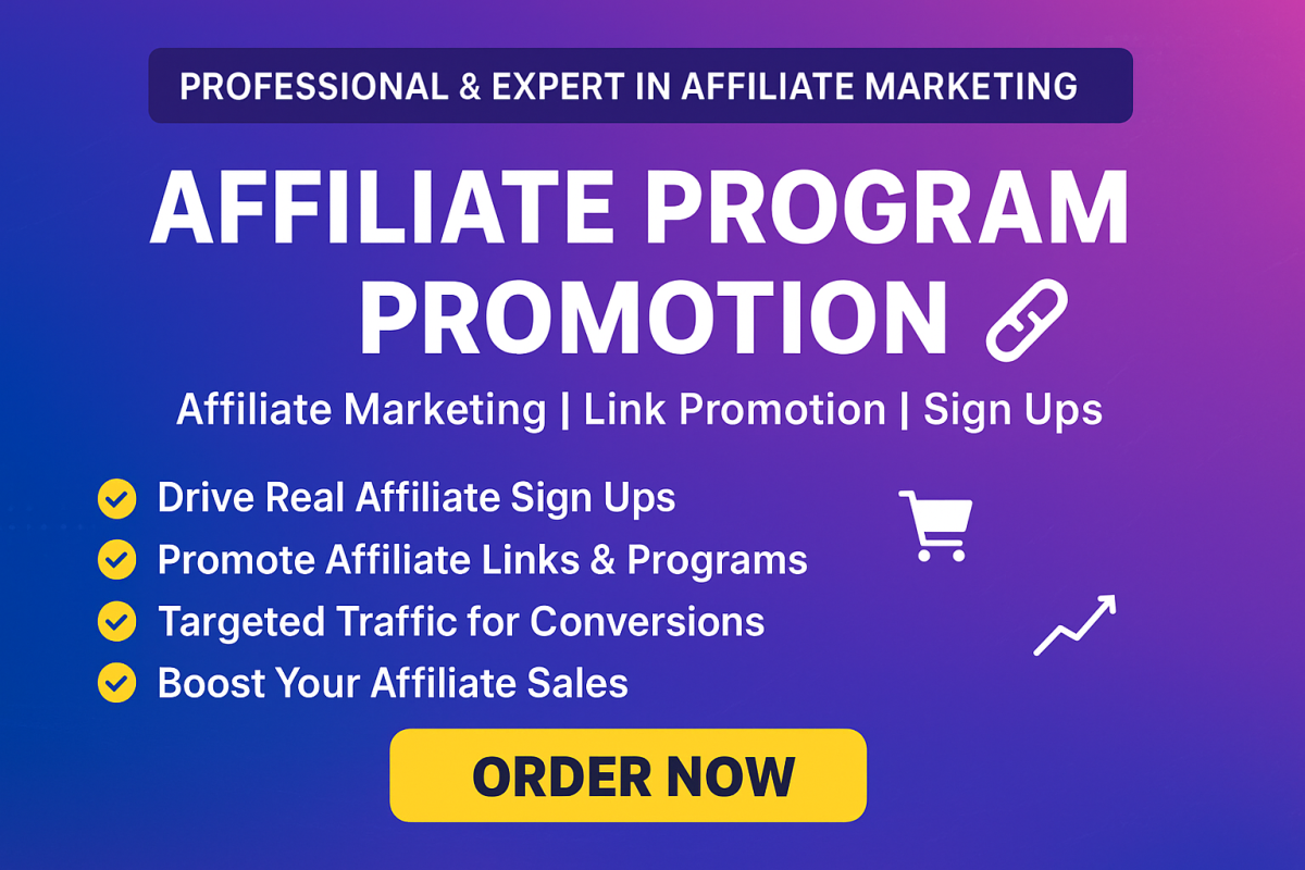 I will do quality affiliate recruitment, affiliate link promotion to get more signup