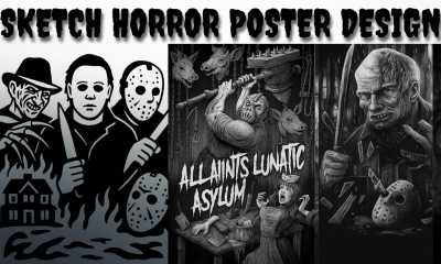 I will 70s 80s retro vintage horror movie poster horror dark art illustration poster