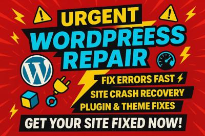 I will urgently fix WordPress problem, WordPress repair, connect domain, fix email issues