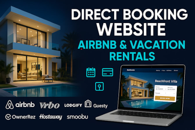 I Will Build Direct Booking Website for Vacation Rentals Airbnb Lodgify Guesty and VRBO