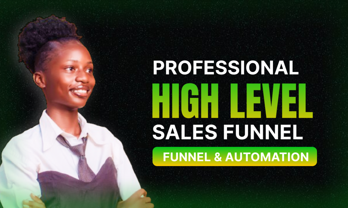 I will build gohighlevel sales funnel, gohighlevel landing page, ghl automation expert
