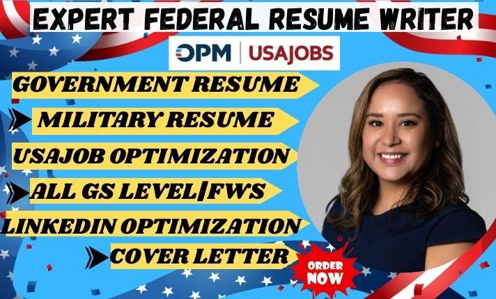 I will do ATS Federal Executive Resume USAJOBS Military Engineering Government Resume
