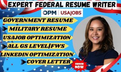 I will do ATS Federal Executive Resume USAJOBS Military Engineering Government Resume