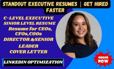 I will write federal executive resume, CV design, cover letter, LinkedIn optimization