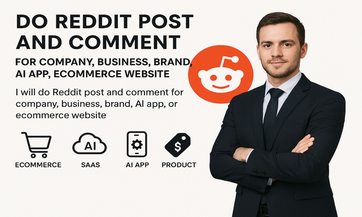 I will make Reddit post upvote for brand company mentions AI app SaaS ecommerce website