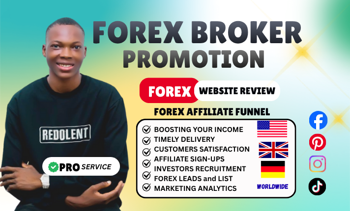I Will Promote Forex Broker Website and Broker to Get More Forex Traders and Investors