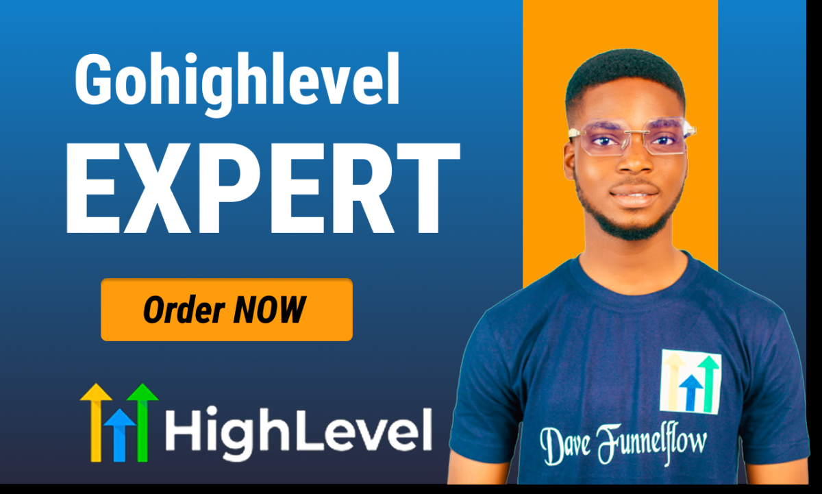 I will be your GHL Expert, GHL Website, GHL Funnel, GHL Workflow, GHL CRM