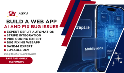 I will build, debug, fix Replit Base44 AI apps using v0 Lovable Bolt, New SaaS, MVP, Figma