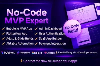 I will do Bubble MVP, build Bubble.io website, Bubble app, Bubble.io developer for you