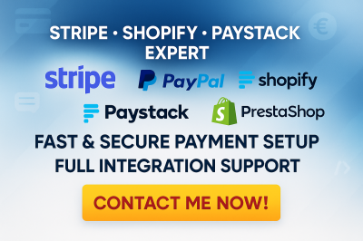I will Payment Integration, Stripe Payment, Shopify Expert SEPA, Paystack, PrestaShop