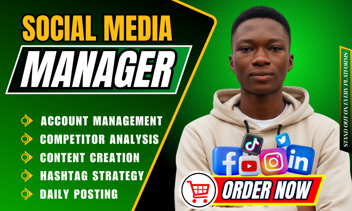 I Will Be Your Social Media Manager and Content Creator