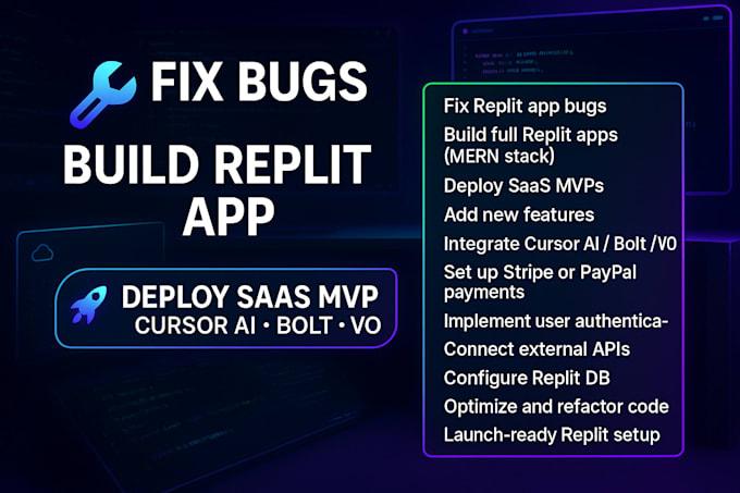 I will fix bug, build website, lovable AI, bolt new app MVP, product SaaS, lovable VO cursor