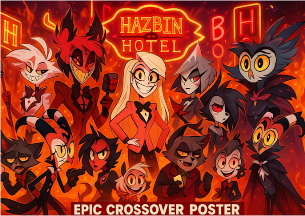 I will illustrate your Hazbin Hotel or Helluva Boss character in Hellverse universe