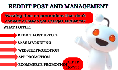 Create Reddit Post Upvote for SaaS Business IPTV Website Crypto Token Promotion