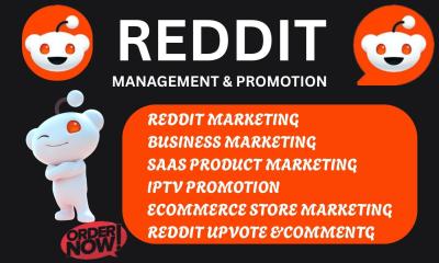 I will do Reddit post upvote for business website app IPTV SaaS product link promotion