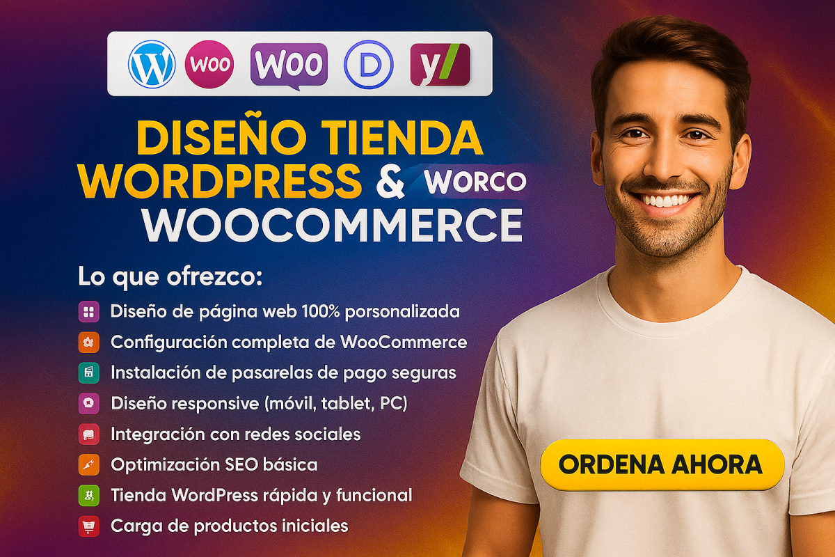 Crearé tu tienda online con WordPress y WooCommerce – Página web profesional