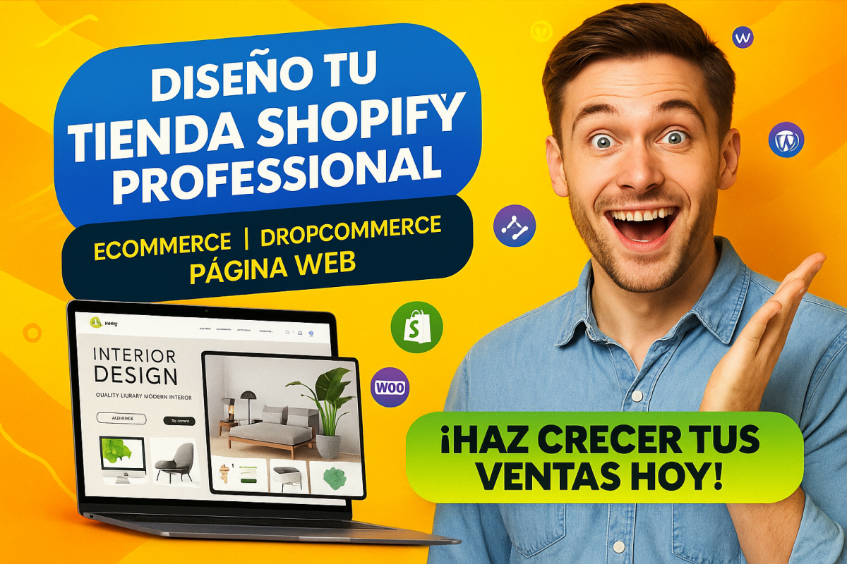 Diseño de Tienda Shopify Sitio Web, Ecommerce Dropshipping y Página Web Navideña