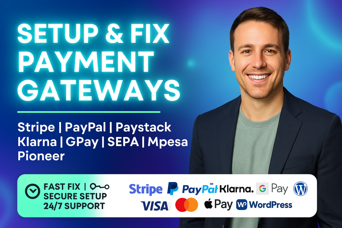 Payment Gateways Integration: Stripe, Pioneer, Apple Pay, GPay, SEPA, Paystack, Klarna