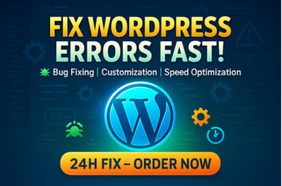 I will urgently fix WordPress errors, troubleshoot issues, customize websites, and repair forms
