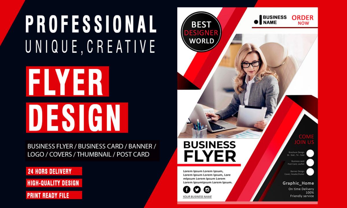 I will create professional graphic design, flyer, poster, banner or brochure