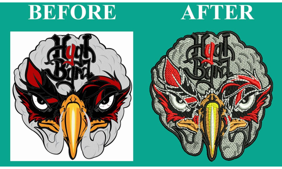 I will design custom vector patterns & digitalize your logo for embroidery in DST PES