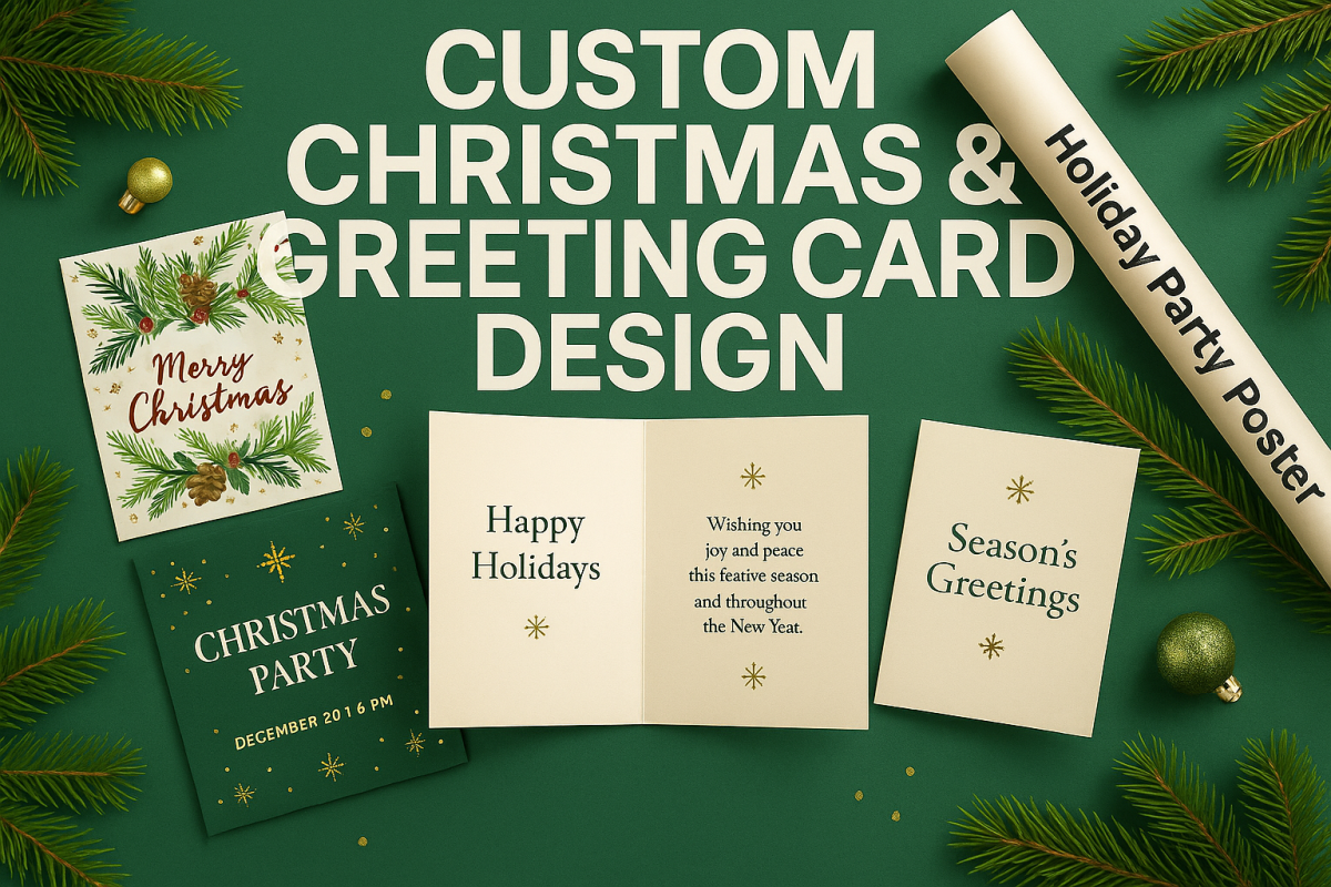 I will design Christmas card, greeting card, holiday invitations, party poster design