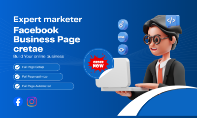 I will make a Facebook page for your business and design it