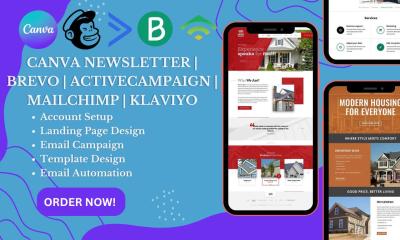 I will design editable Canva Mailchimp Klaviyo ActiveCampaign email newsletter template