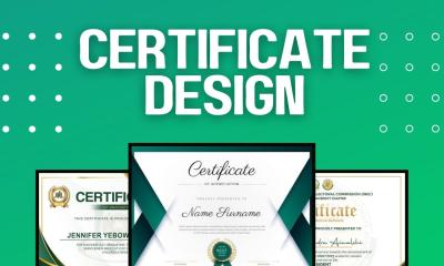 I will design certificate diploma certificate award certificate gift certificate coupon