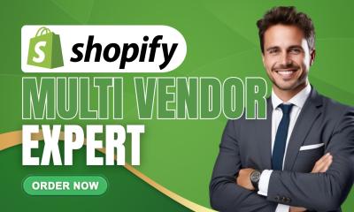 I will build Shopify Multi Vendor Website | Shopify Multi Vendor Ecommerce Marketplace