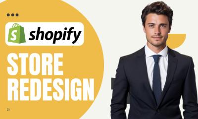 I will redesign Shopify store design Shopify website create Shopify dropshipping store