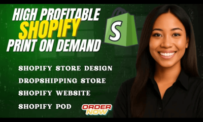 I will build a Shopify branded clothing dropshipping shop website