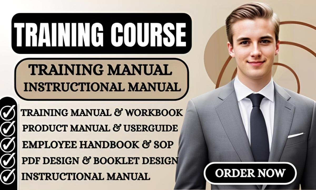 I Will Create Training Course Manual, Employee Handbook, SOPs, Policy Manual & PPT Slides