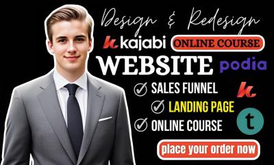 I Will Create Kajabi Online Course Content, Kajabi Course Website, Kajabi Sales Funnel