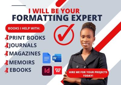 I will typeset ebook format book manuscript paperback hardcover typesetter on kdp lulu