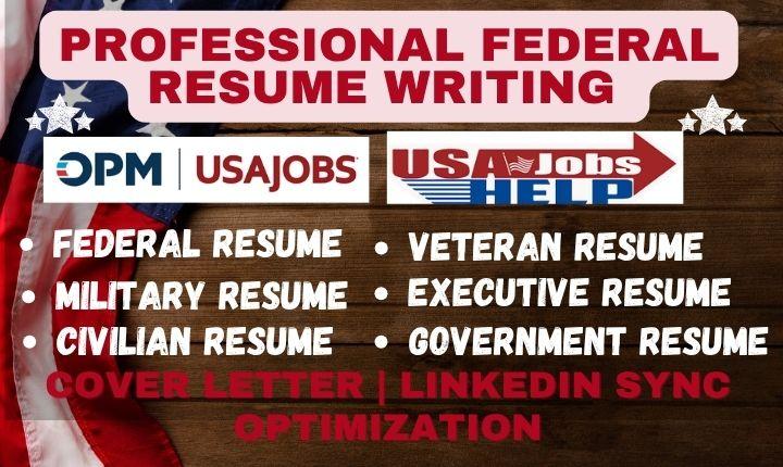I will write ATS Federal Resume for USAJOBS Military Government Executive Resume Writing