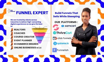 I will groove sales funnel ThriveCart SamCart GHL Kajabi ClickFunnels 2.0 Landing Page
