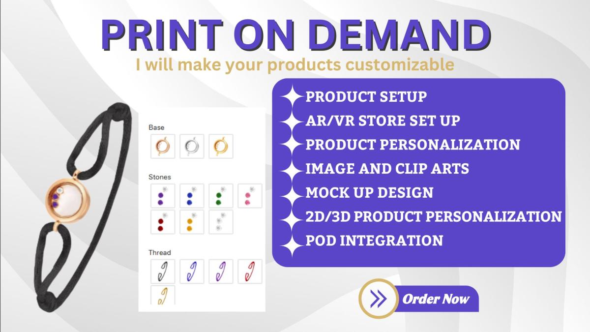 I will do Shopify POD Zakeke Customly Kickflip Lumise 2D 3D T-Shirt Website Printify