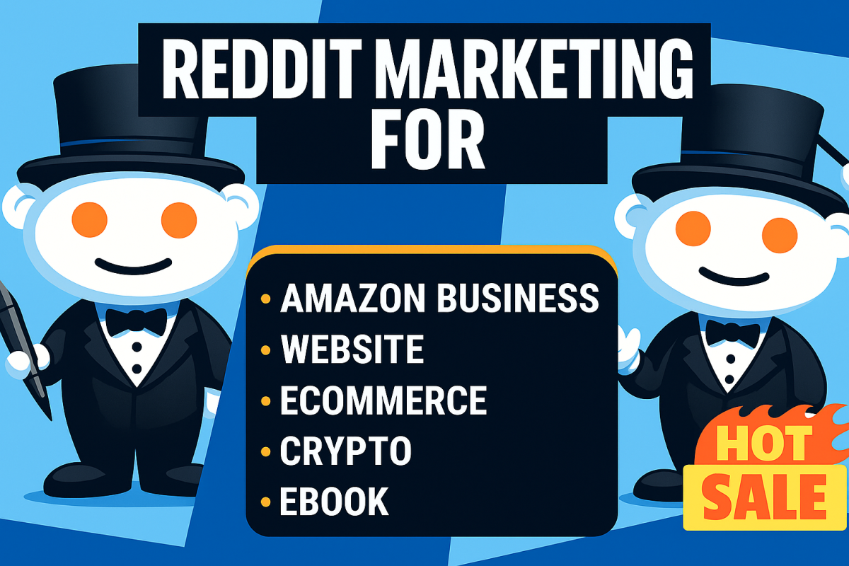 I will do Reddit marketing for Amazon business website, eCommerce, crypto, eBook visitors