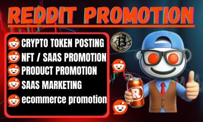 I will do Reddit marketing for AI app, Amazon website, eCommerce store, crypto, or SaaS SEO