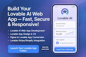 I will liebenswert beheben liebenswerte website Figma zu liebenswerte app KI Web App