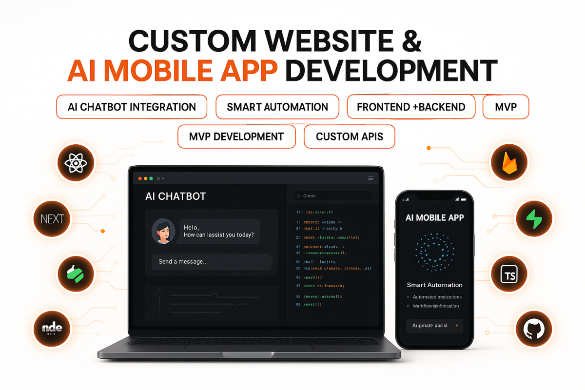 I will build your startup’s MVP or website with Bolt, new cursor, Replit, Copilot, GitHub