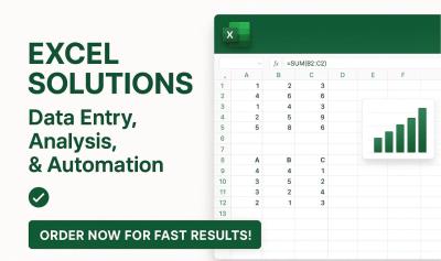 I Will Do Excel Spreadsheet Data Entry, Analysis, Macros, and VBAs in Google Sheets