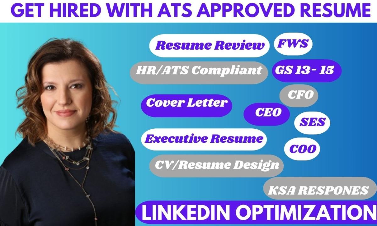 I will write executive resume, professional resume ATS resume, resume writing, CV