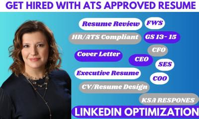 I will write executive resume, professional resume ATS resume, resume writing, CV