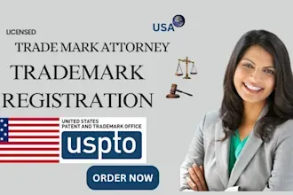 I Will Be Attorney for Trademark Registration & Filing by Licensed USPTO