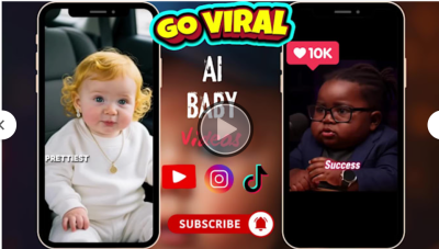 I Will Create Viral AI Baby Talking Podcast & AI Baby Video Podcast, You Look Like a Baby