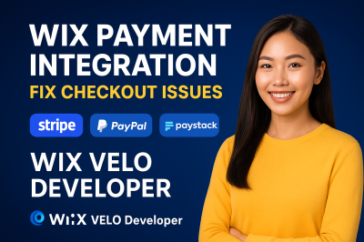I will fix Wix payment gateway Stripe PayPal Crypto Braintree Wix payment integration