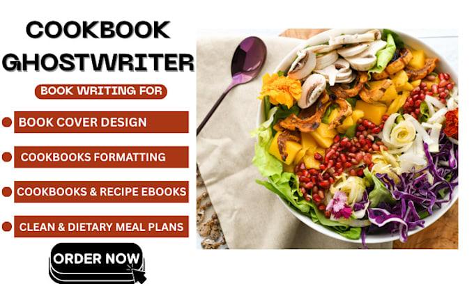 I will write and design a professional cookbook Kindle ebook cover, meal plan, and layout