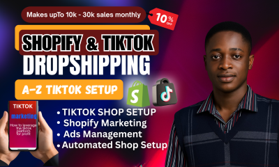 I will setup TikTok Shop, Shopify TikTok Shop Dropshipping, Promote TikTok Shop Ads